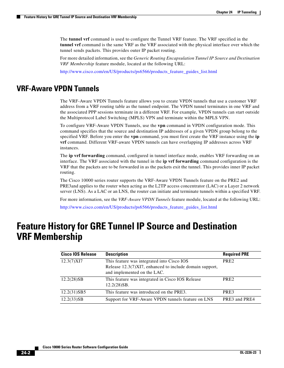 Vrf-aware vpdn tunnels | Cisco 10000 User Manual | Page 500 / 556