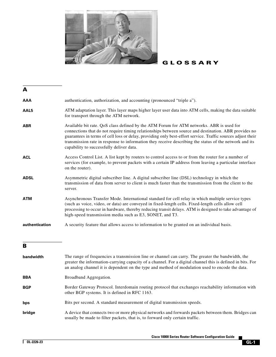 Glossary, L o s s a r y | Cisco 10000 User Manual | Page 517 / 556