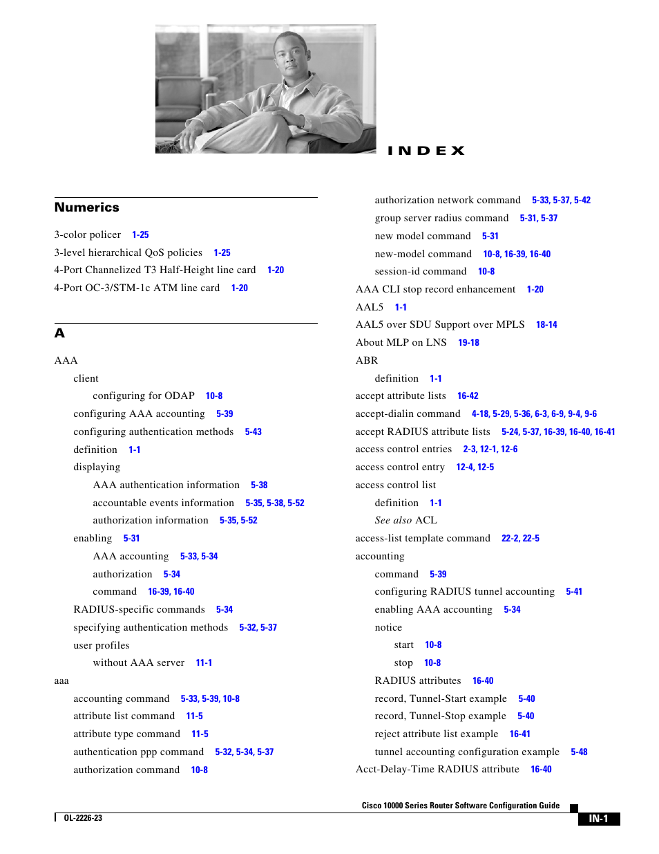 Index, N d e x | Cisco 10000 User Manual | Page 529 / 556