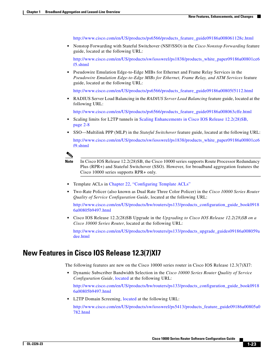 New features in cisco ios release 12.3(7)xi7 | Cisco 10000 User Manual | Page 55 / 556