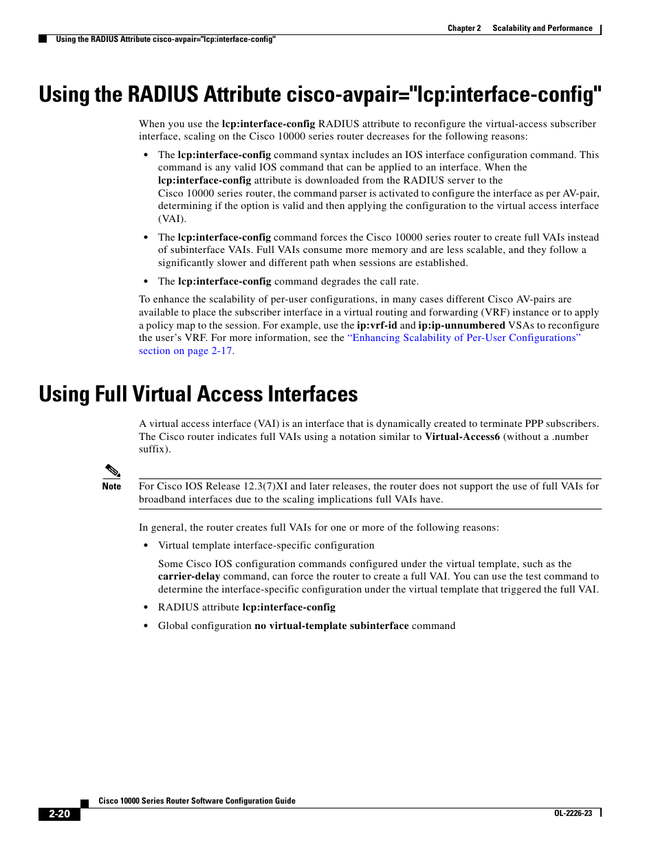 Using full virtual access interfaces | Cisco 10000 User Manual | Page 80 / 556