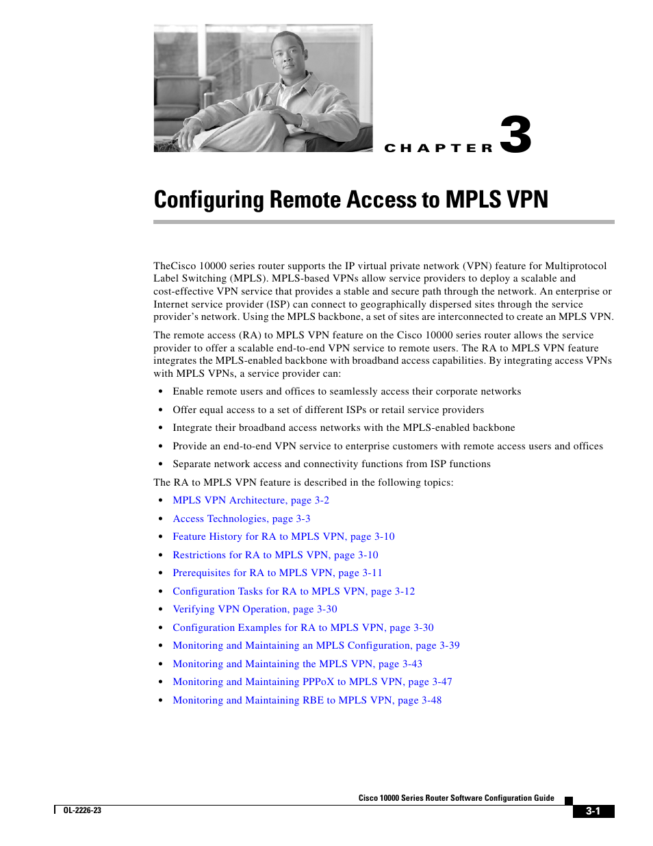 Configuring remote access to mpls vpn, C h a p t e r | Cisco 10000 User Manual | Page 83 / 556