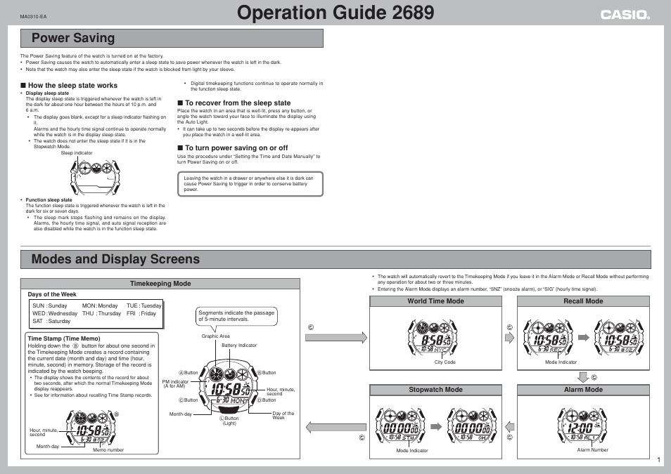 G-Shock GW-300CFJ-3 User Manual | 7 pages