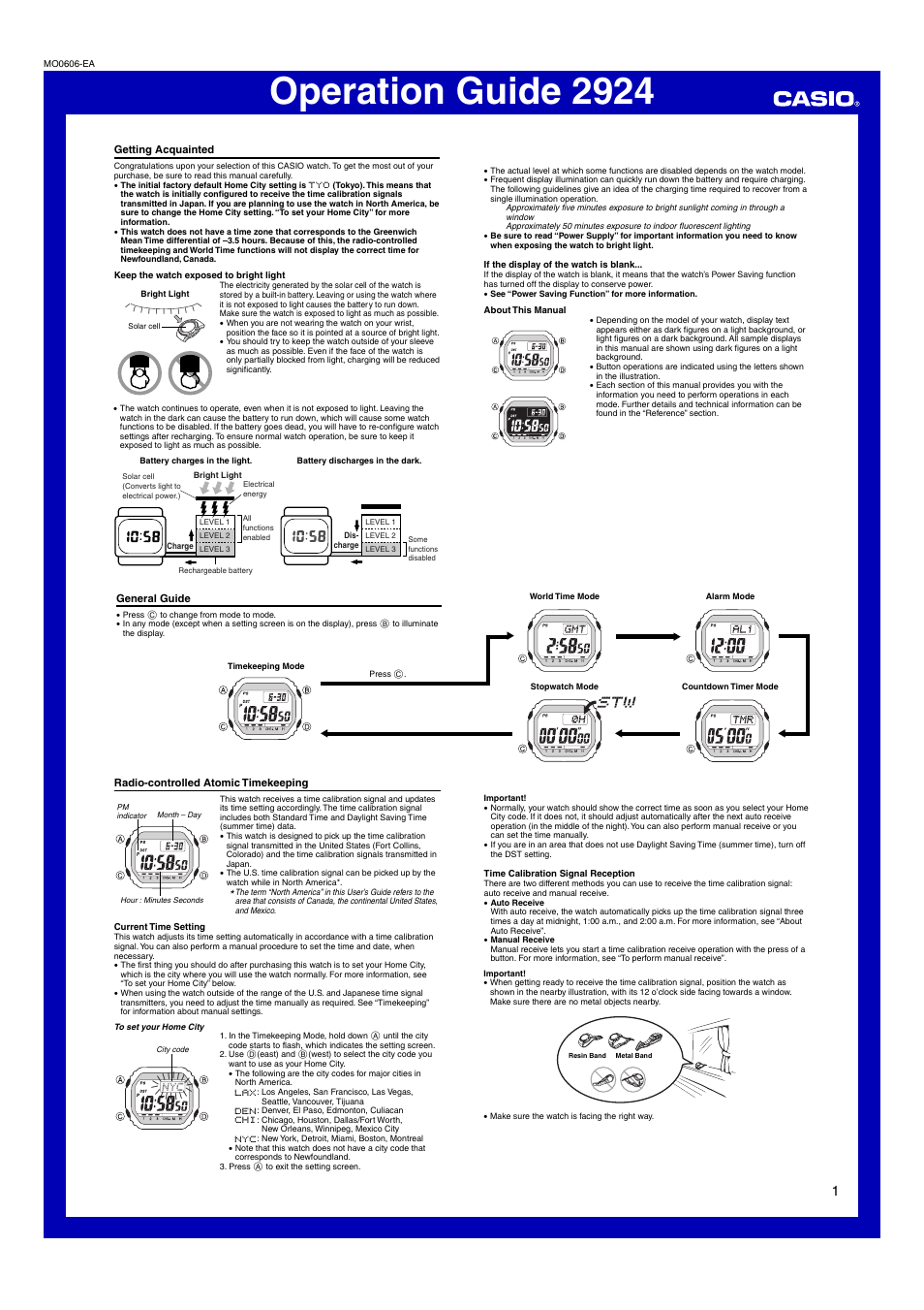 G-Shock GW-5600BCJ-1 User Manual | 6 pages