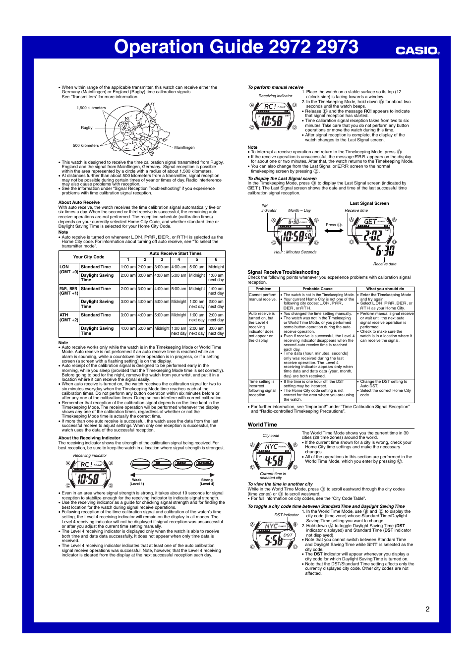 World time | G-Shock GW-600DJ-1 User Manual | Page 2 / 6