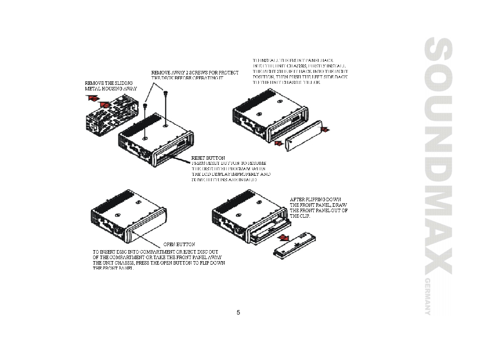 SoundMax SM-CDM1068 User Manual | Page 5 / 38