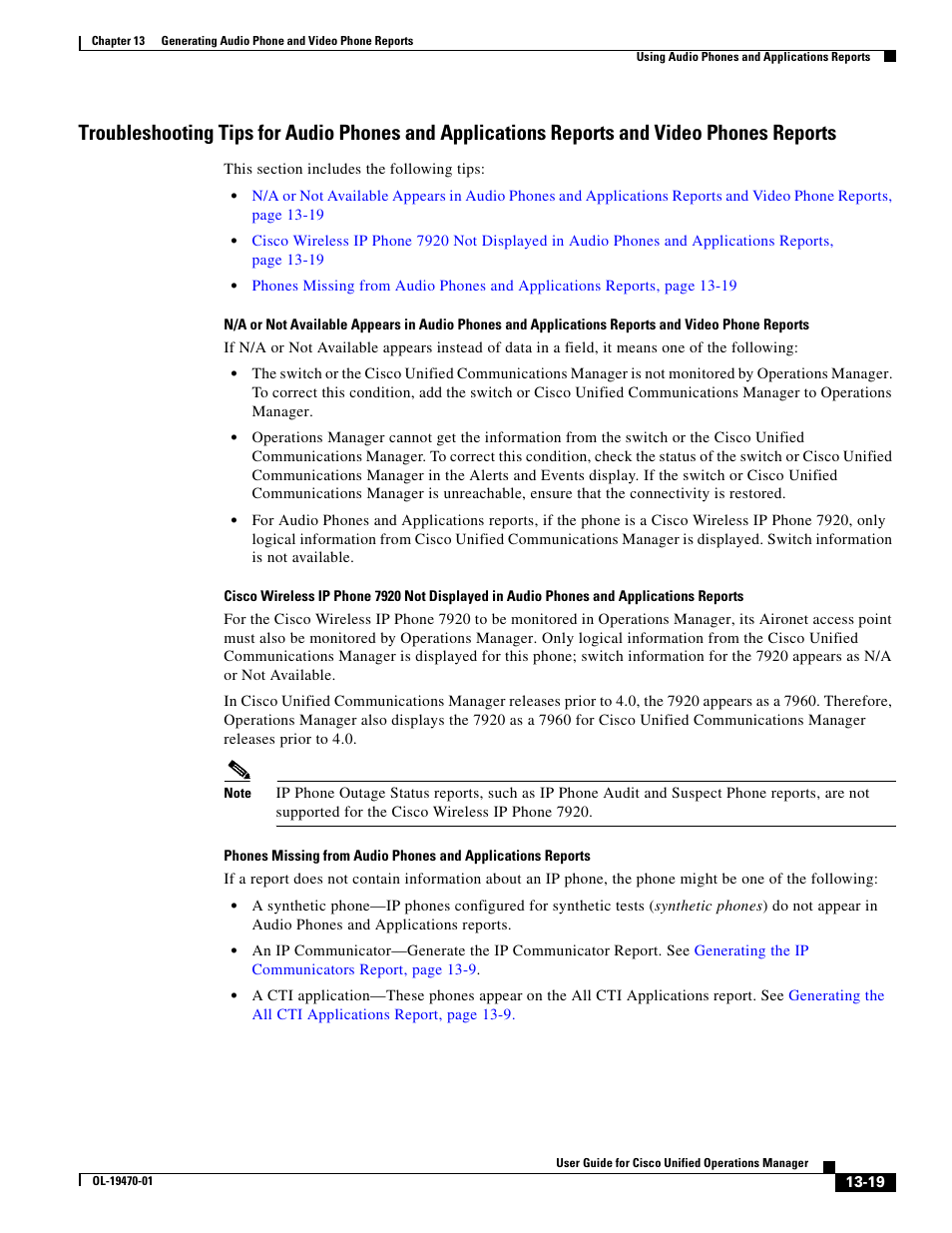 Cisco UNIFIED OPERATIONS MANAGER OL-19470-01 User Manual | Page 19 / 48