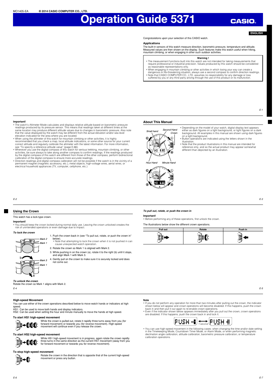 G-Shock GWN1000-9A User Manual | 15 pages