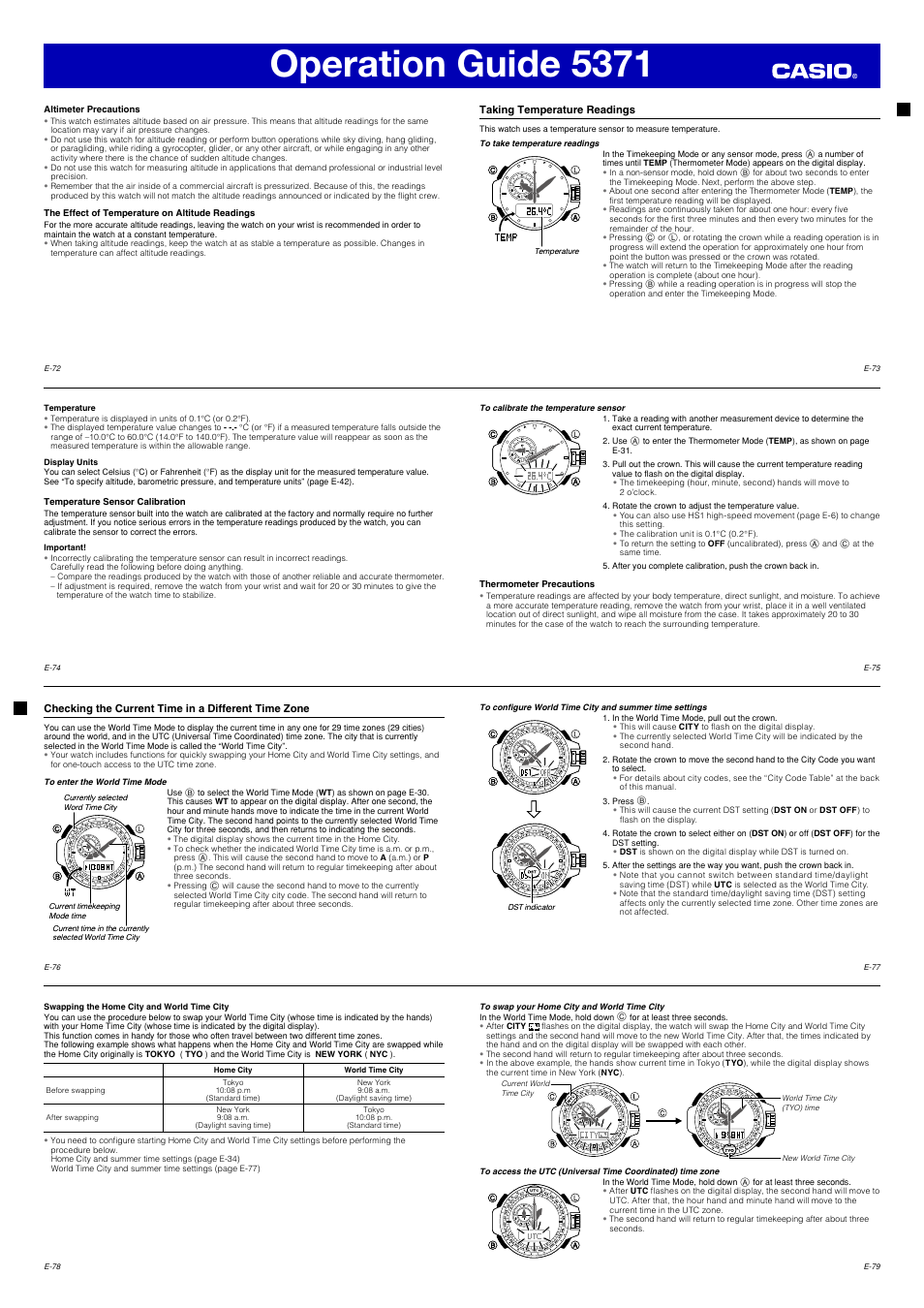 Operation guide 5371 | G-Shock GWN1000-9A User Manual | Page 10 / 15