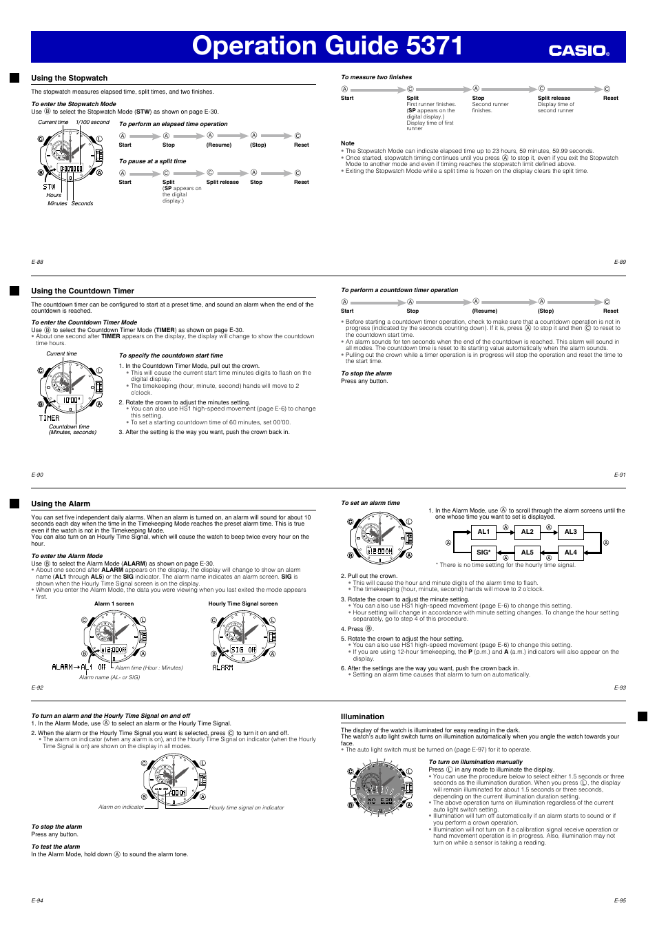 Operation guide 5371 | G-Shock GWN1000-9A User Manual | Page 12 / 15