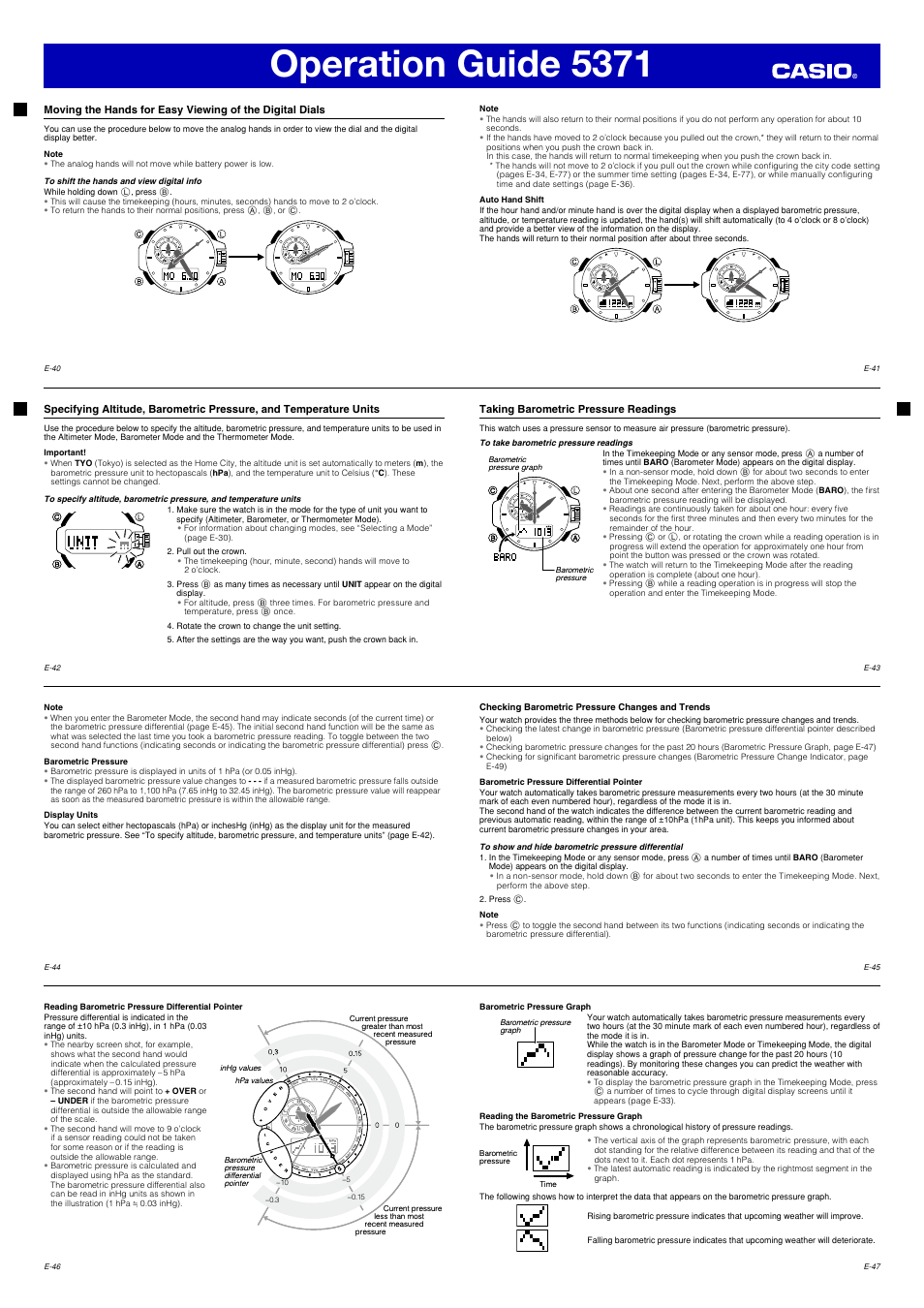 Operation guide 5371 | G-Shock GWN1000-9A User Manual | Page 6 / 15