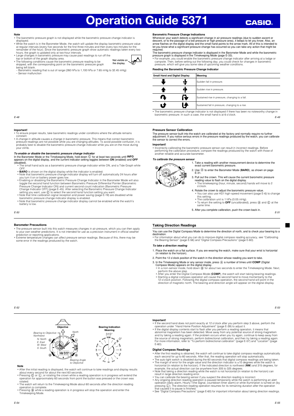 Operation guide 5371 | G-Shock GWN1000-9A User Manual | Page 7 / 15