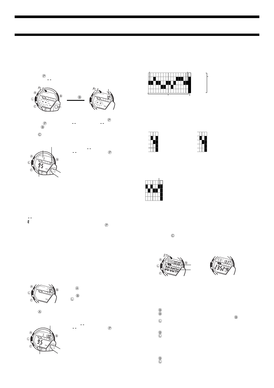 Pulse measurement, Stopwatch | G-Shock DWG-100UJ-9JR User Manual | Page 2 / 5