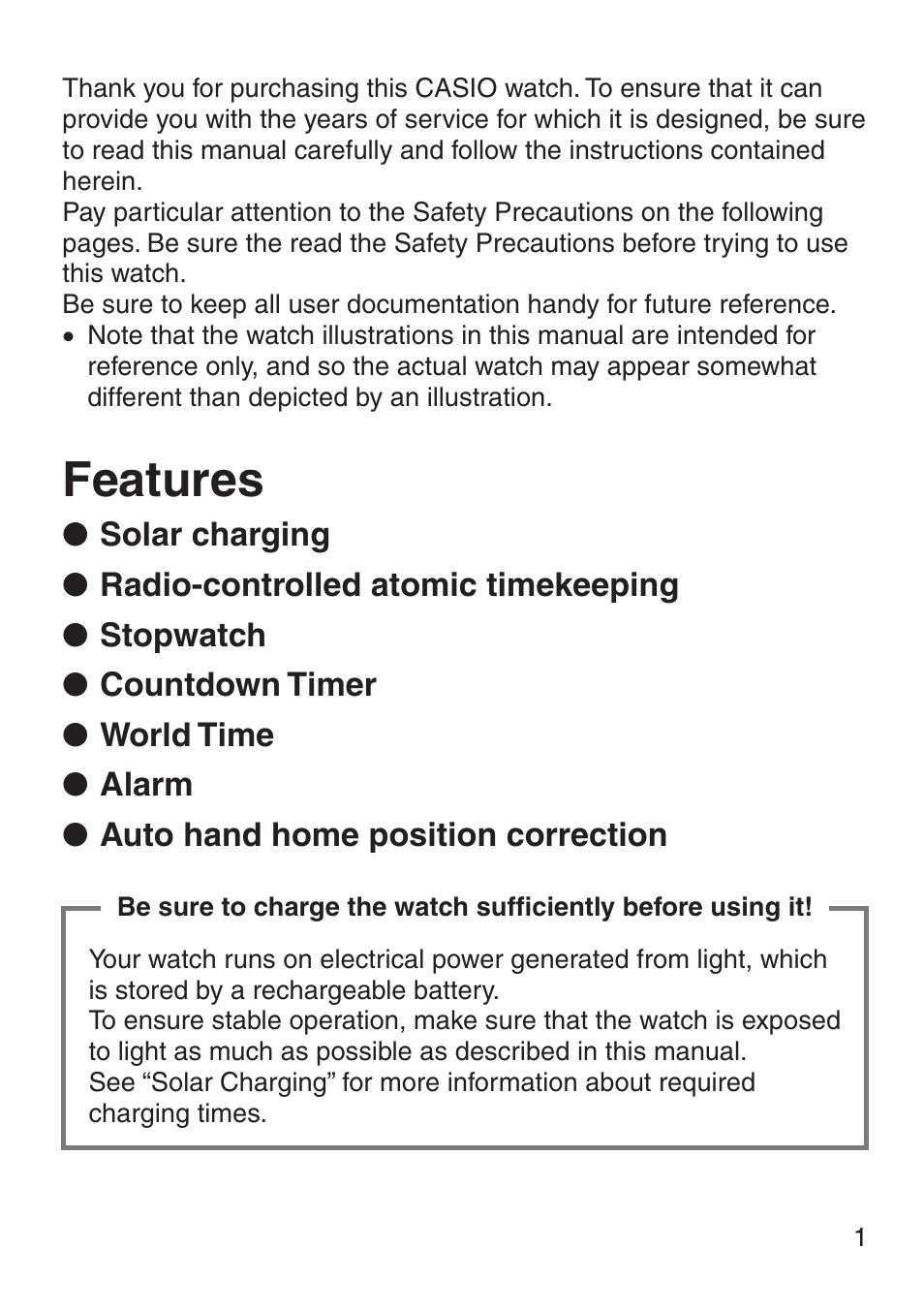 Features | G-Shock MRG-8100B-1A User Manual | Page 2 / 92