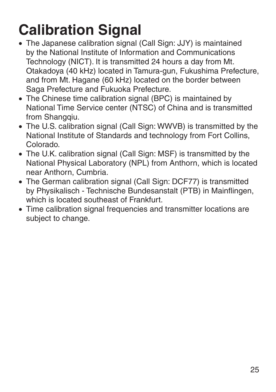 Calibration signal | G-Shock MRG-8100B-1A User Manual | Page 26 / 92