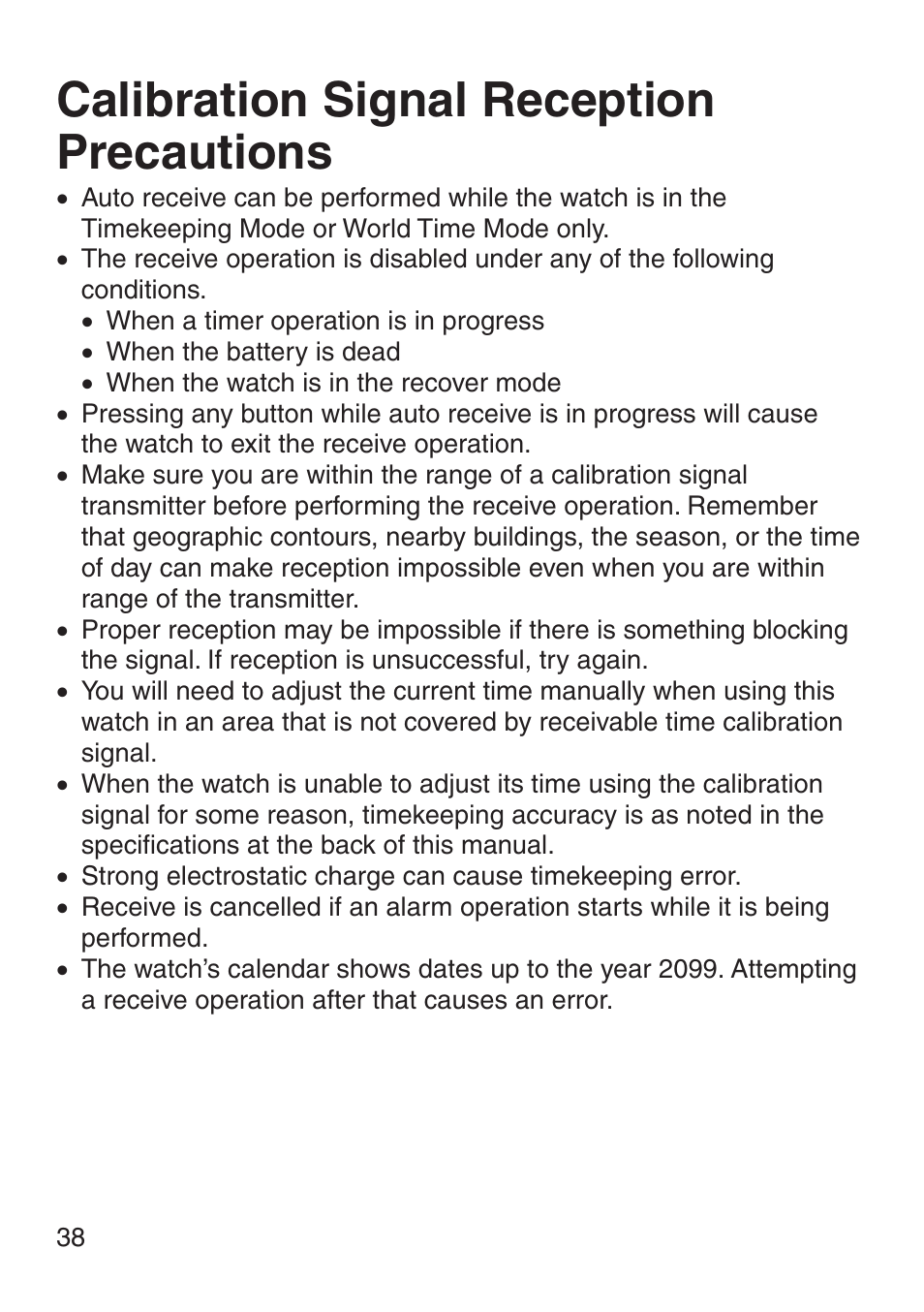 Calibration signal reception precautions | G-Shock MRG-8100B-1A User Manual | Page 39 / 92