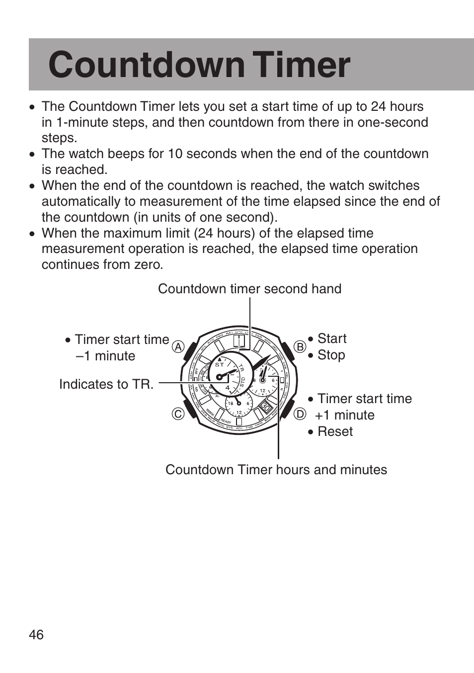 Countdown timer | G-Shock MRG-8100B-1A User Manual | Page 47 / 92