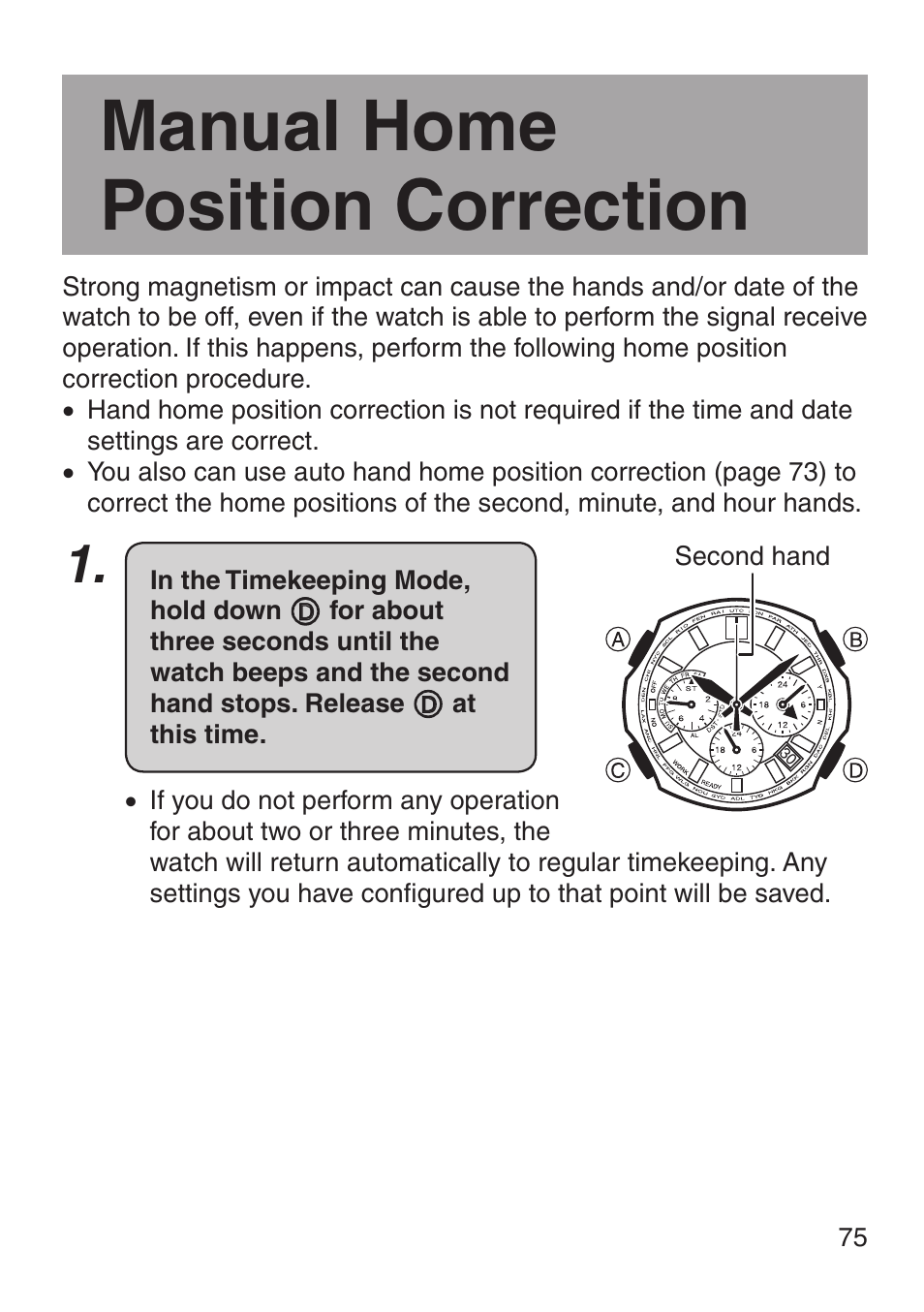 Manual home position correction | G-Shock MRG-8100B-1A User Manual | Page 76 / 92