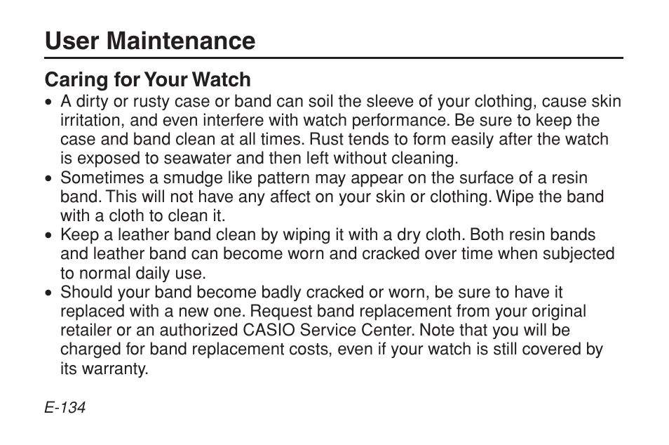 User maintenance | G-Shock GW-9200BPJ-1 User Manual | Page 136 / 141