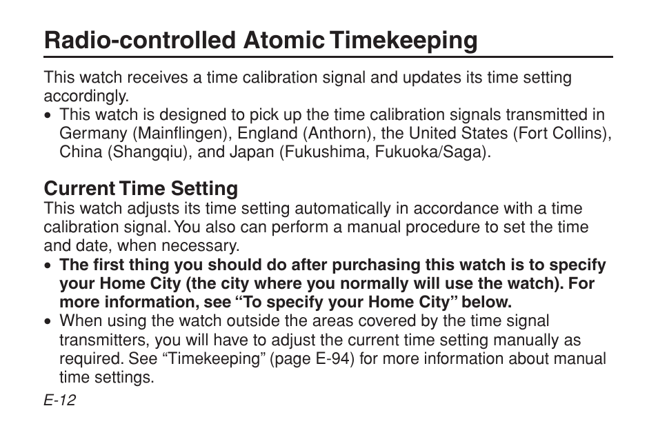 Radio-controlled atomic timekeeping | G-Shock GW-9200BPJ-1 User Manual | Page 14 / 141