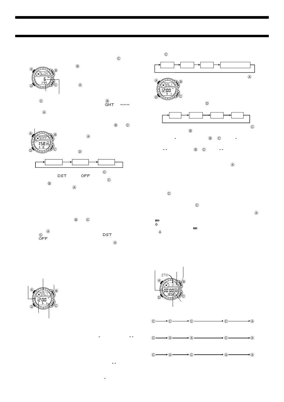 Alarm mode, Stopwatch mode | G-Shock DW-9800NKJ-3JR User Manual | Page 3 / 6