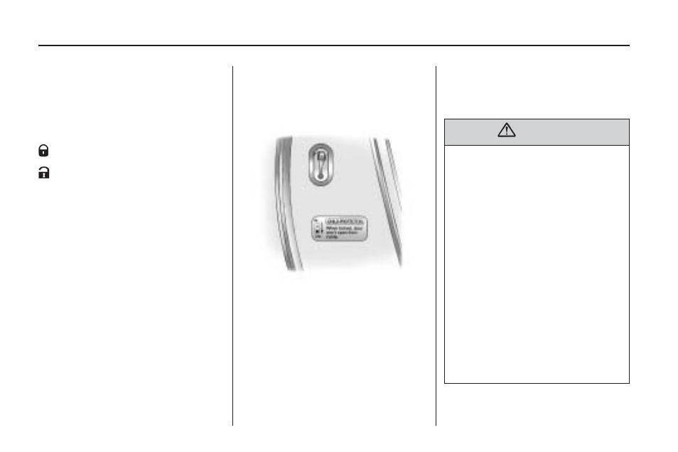 Power door locks, Safety locks, Doors | Liftgate, Power door locks -6 safety locks -6, Liftgate -6 | Pontiac 2010 Vibe User Manual | Page 12 / 318