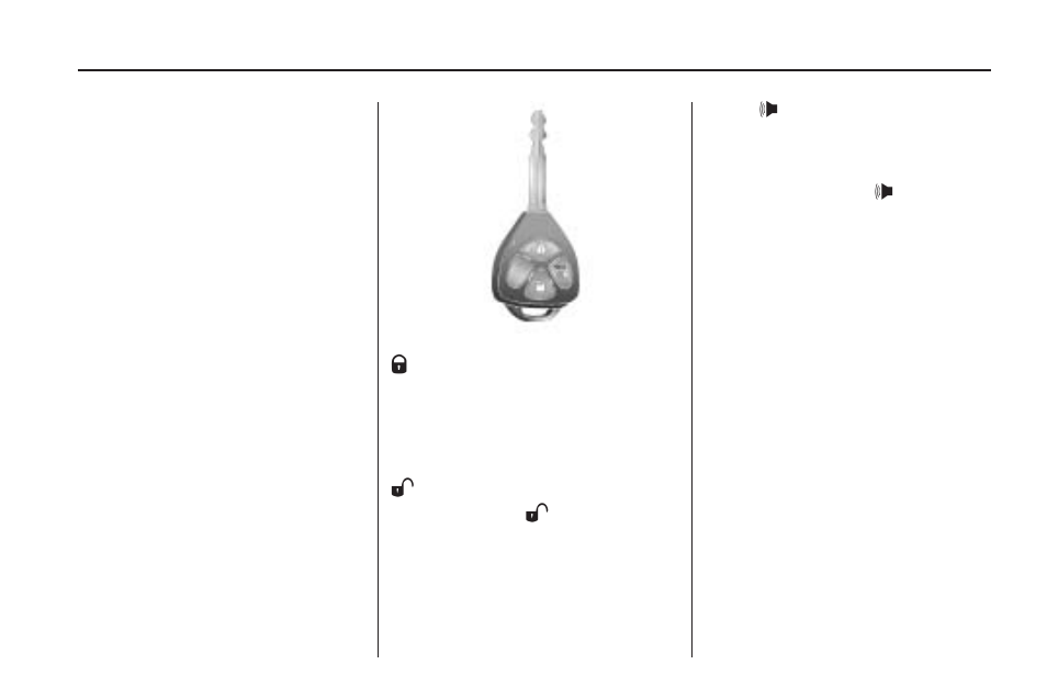 Remote keyless entry (rke) system, Remote keyless entry (rke) system operation, Remote keyless entry | Rke) system -3, Rke) system operation -3 | Pontiac 2010 Vibe User Manual | Page 9 / 318