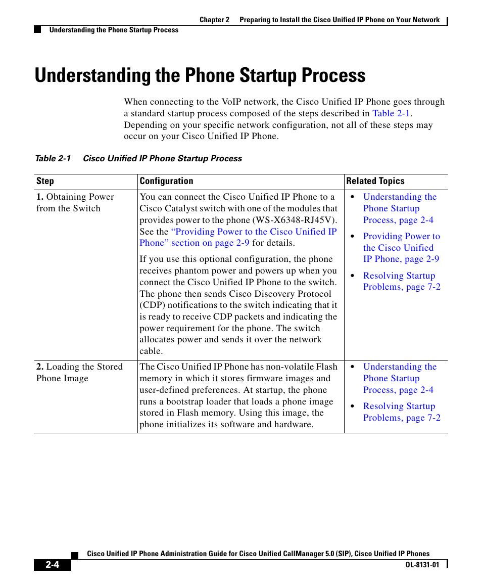 Understanding the phone startup process | Cisco OL-8131-01 User Manual | Page 4 / 20