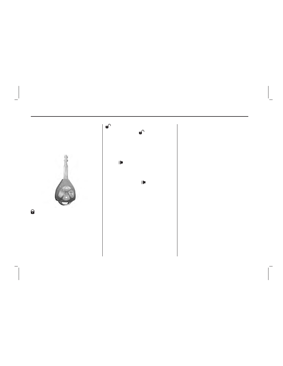 Remote keyless entry (rke) system operation | Pontiac 2009 Vibe User Manual | Page 62 / 318