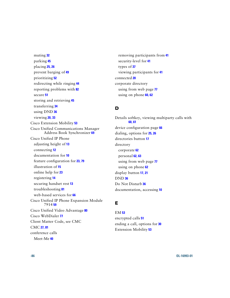 Cisco 7970 Series User Manual | Page 86 / 92