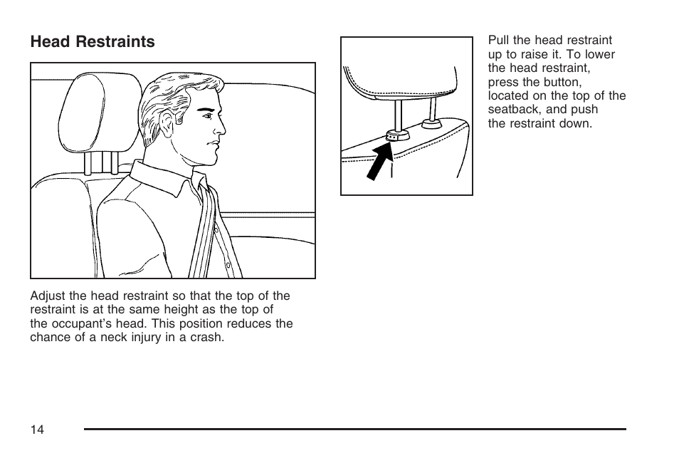 Head restraints | Pontiac 2007 Torrent User Manual | Page 14 / 490