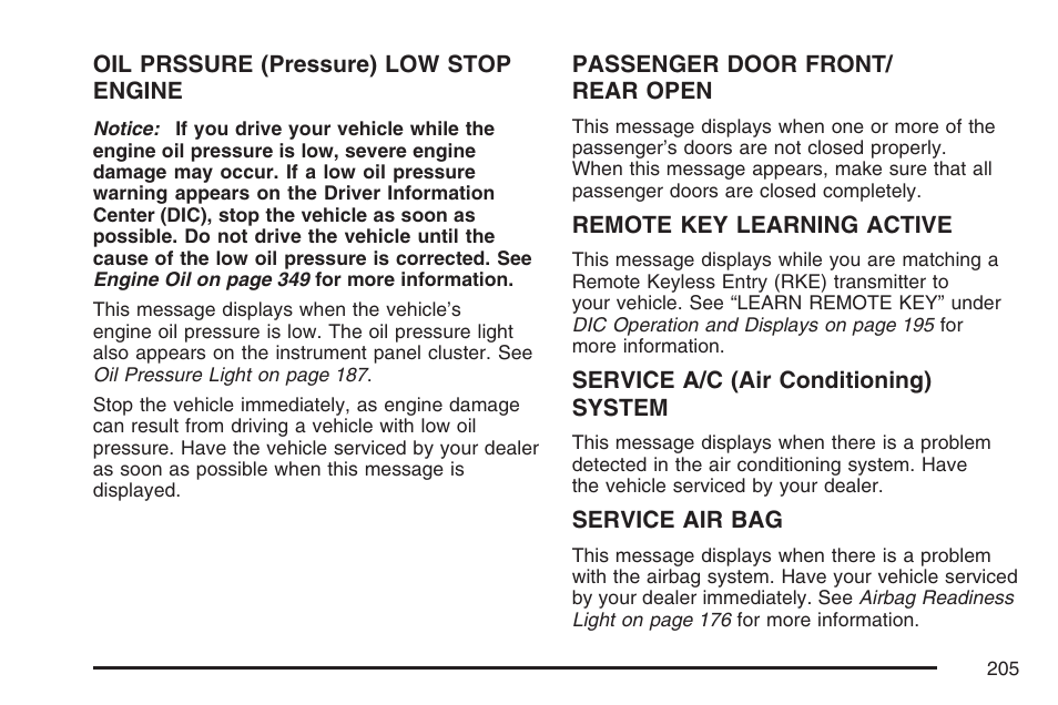 Pontiac 2007 Torrent User Manual | Page 205 / 490