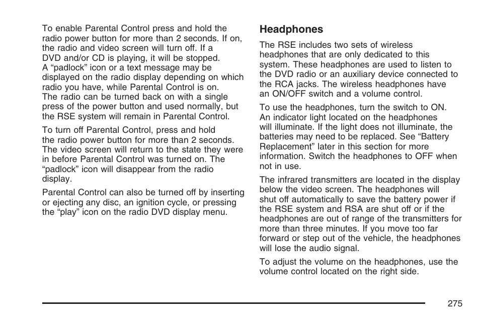 Headphones | Pontiac 2007 Torrent User Manual | Page 275 / 490