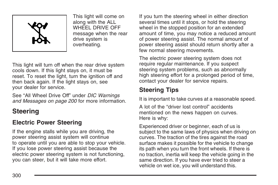 Steering | Pontiac 2007 Torrent User Manual | Page 300 / 490