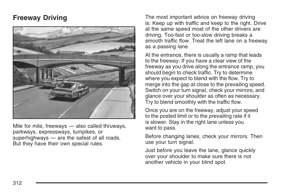 Freeway driving | Pontiac 2007 Torrent User Manual | Page 312 / 490