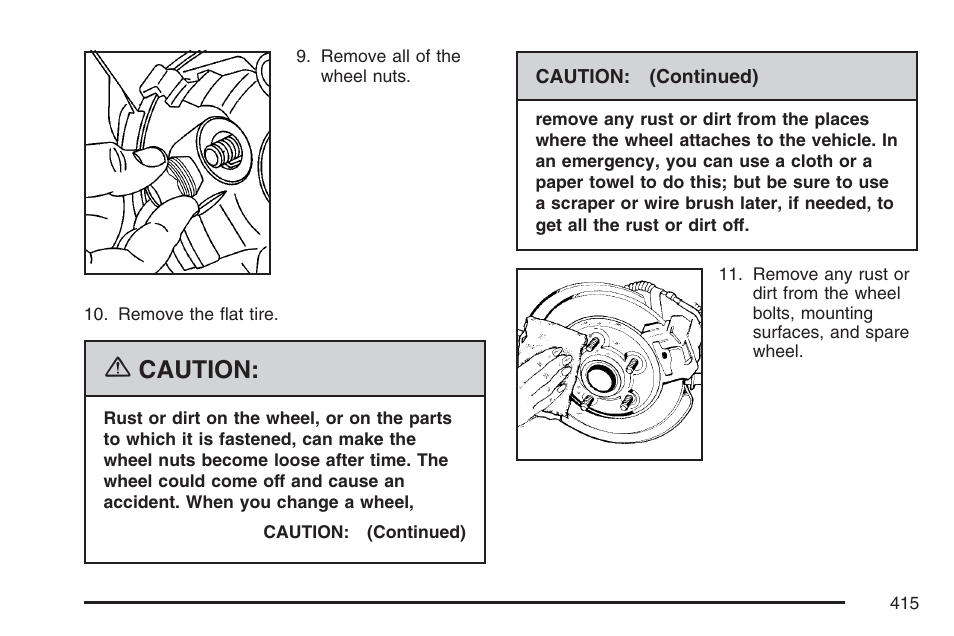 Caution | Pontiac 2007 Torrent User Manual | Page 415 / 490