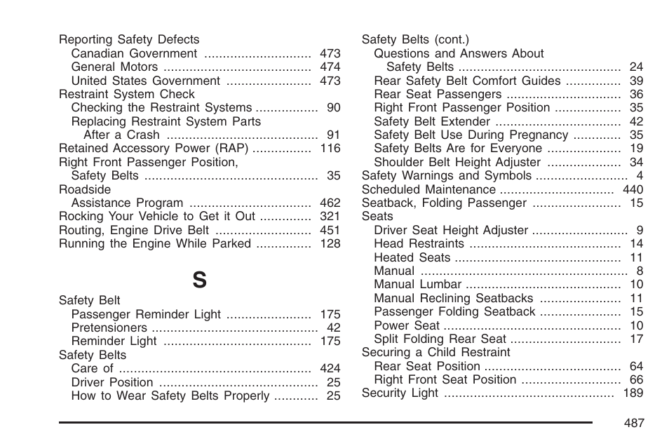 Pontiac 2007 Torrent User Manual | Page 487 / 490