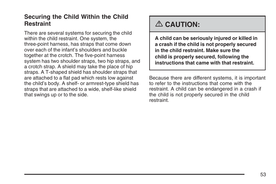 Caution | Pontiac 2007 Torrent User Manual | Page 53 / 490