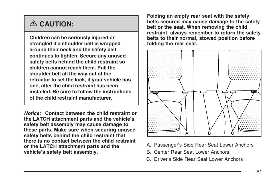 Caution | Pontiac 2007 Torrent User Manual | Page 61 / 490