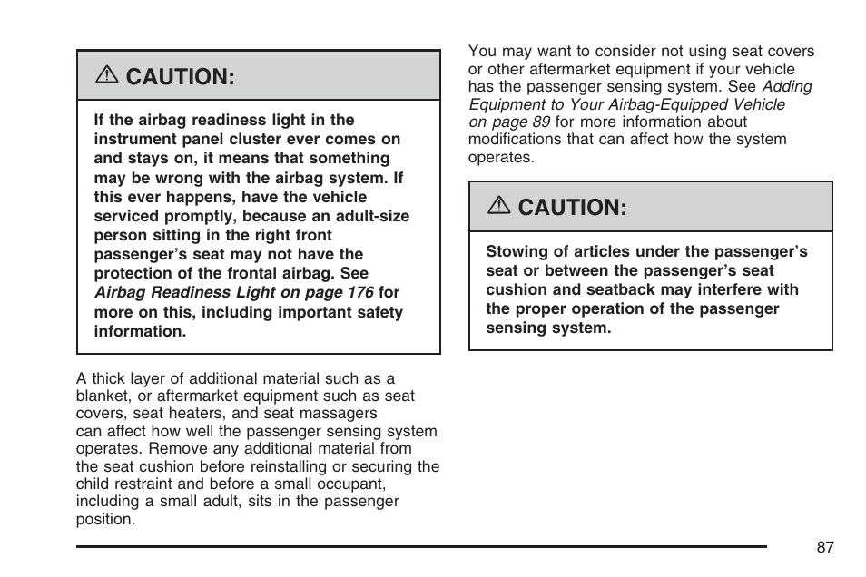 Pontiac 2007 Torrent User Manual | Page 87 / 490