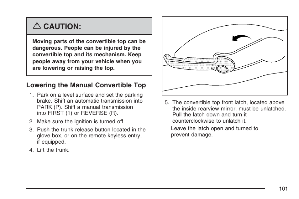 Caution | Pontiac 2007 Solstice User Manual | Page 101 / 396