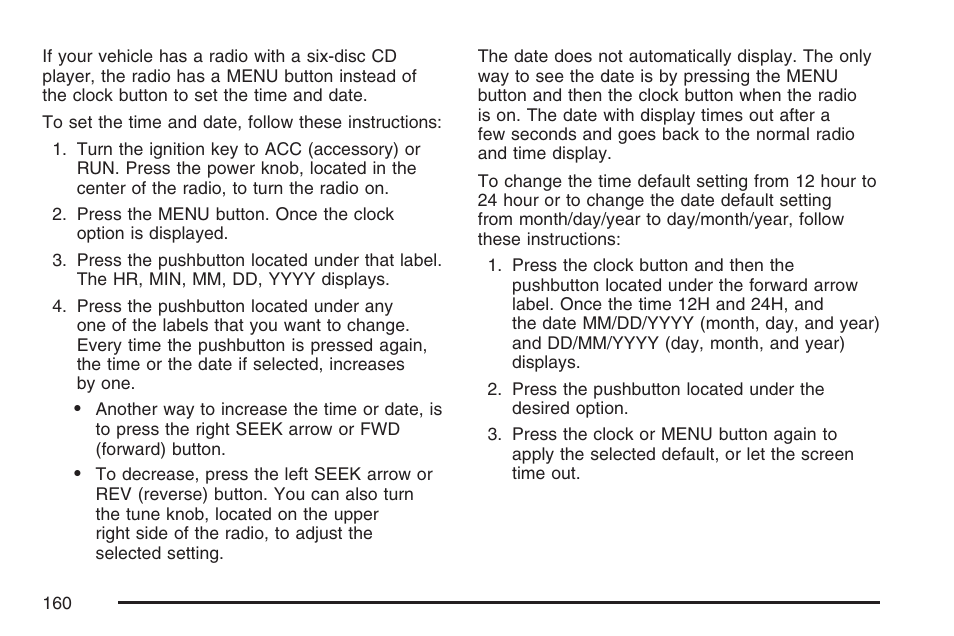 Pontiac 2007 Solstice User Manual | Page 160 / 396