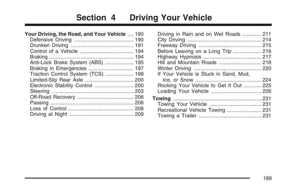 Driving your vehicle | Pontiac 2007 Solstice User Manual | Page 189 / 396