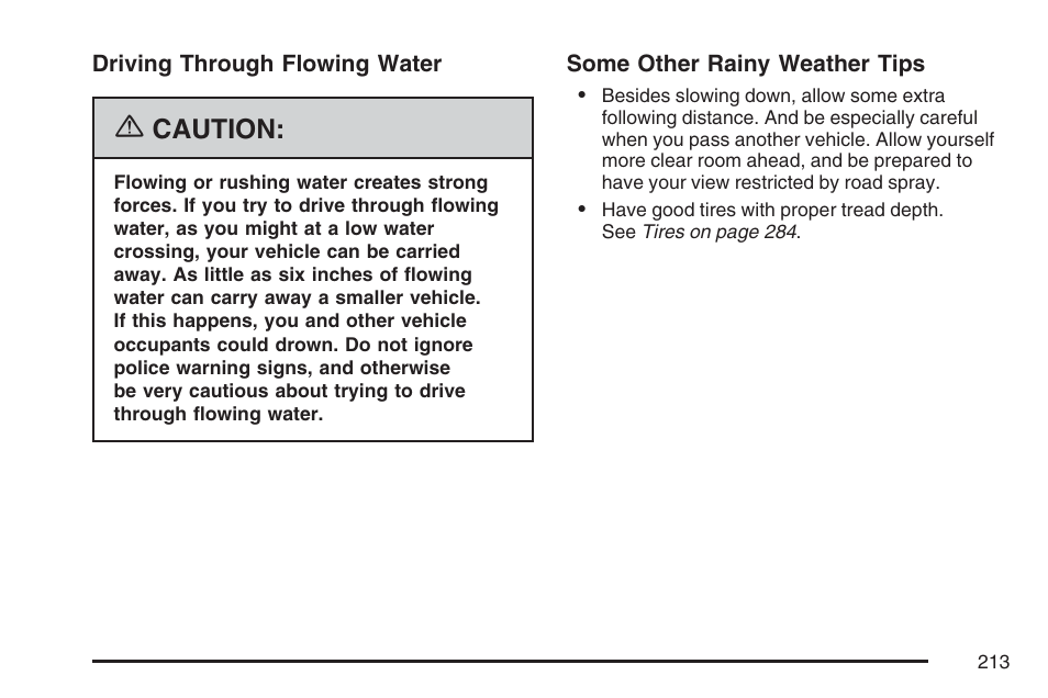 Caution | Pontiac 2007 Solstice User Manual | Page 213 / 396
