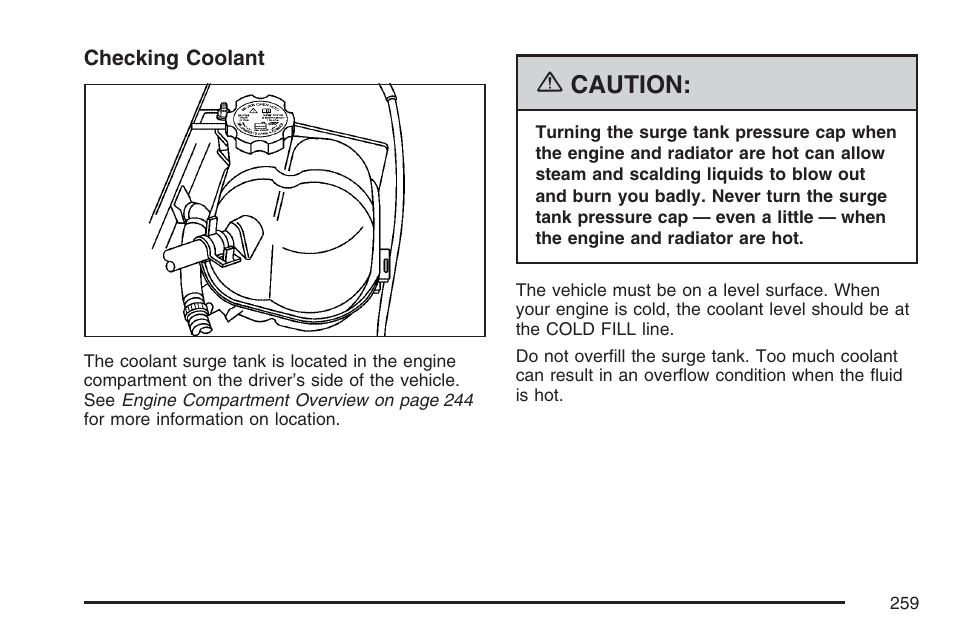 Caution | Pontiac 2007 Solstice User Manual | Page 259 / 396