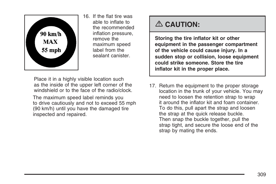 Caution | Pontiac 2007 Solstice User Manual | Page 309 / 396