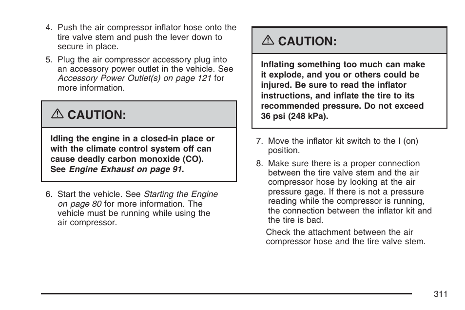 Caution | Pontiac 2007 Solstice User Manual | Page 311 / 396