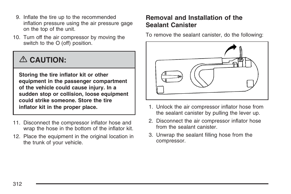Caution | Pontiac 2007 Solstice User Manual | Page 312 / 396