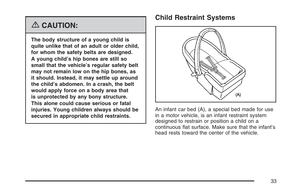 Child restraint systems | Pontiac 2007 Solstice User Manual | Page 33 / 396
