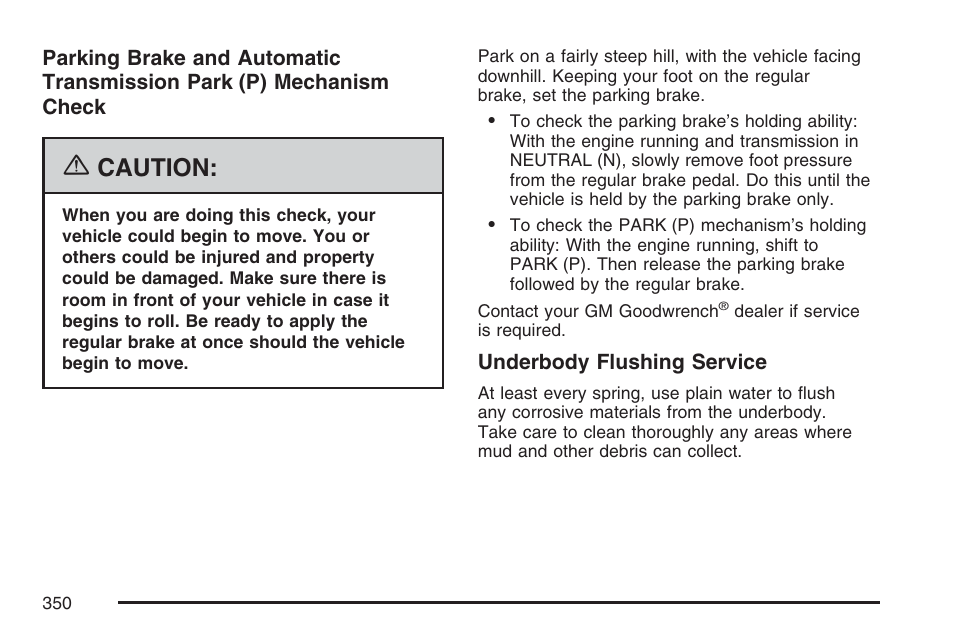 Caution | Pontiac 2007 Solstice User Manual | Page 350 / 396
